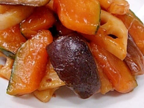 簡単おいしい かぼちゃとれんこんの甘辛炒め レシピ 作り方 By Dama Espresso 楽天レシピ